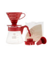 Hario V60 Pour Over Kit 700ml Red