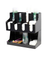 Base Of Bar Organization-Take Away With 8 Positions For Plastic-5 Paper Cups And Lids And 3 Positions For Sachets And Stirrers