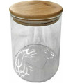 Vase Borosilicate With Safety Lid Wooden 750ml 12,5x10,5cm