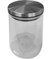 Borosilicate jar with lid INOX 12x8cm 500ml